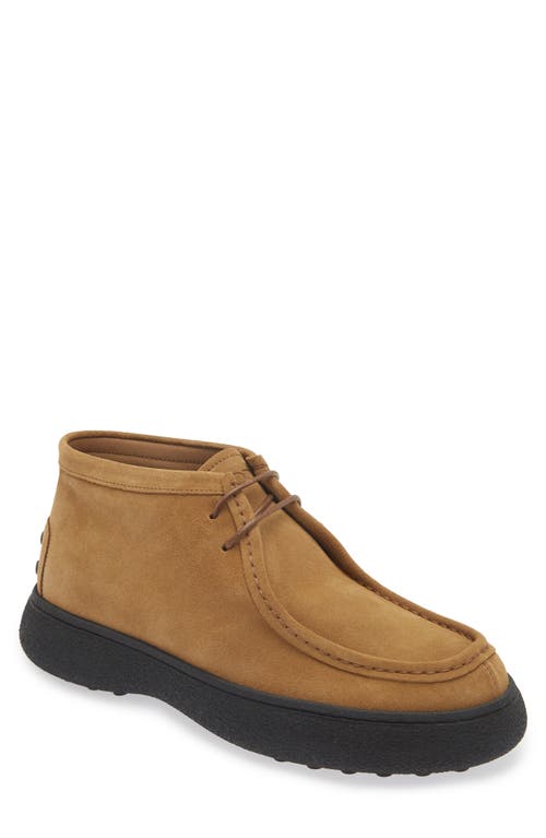 Shop Tod's Suede Chukka Boot In Bronzo Medio