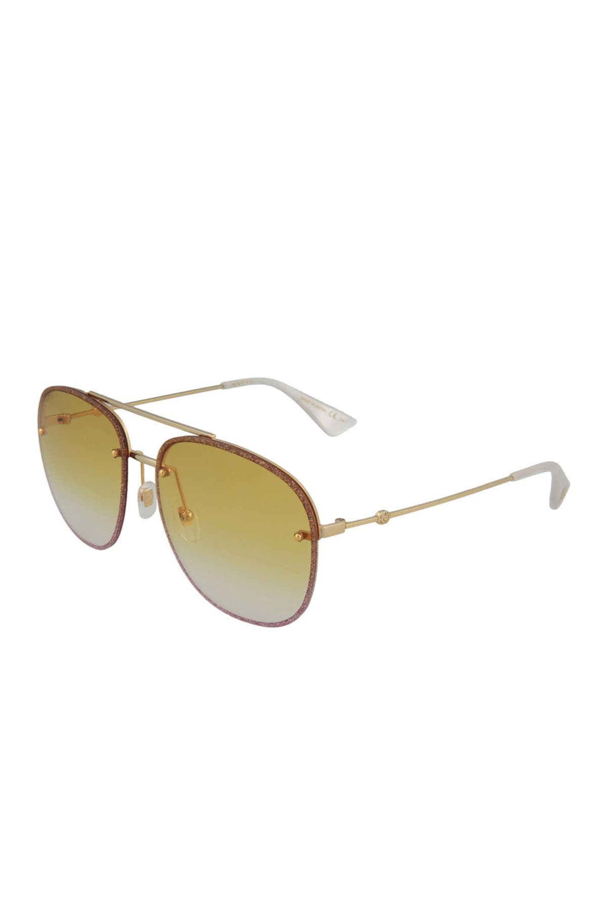 gucci 62mm aviator sunglasses