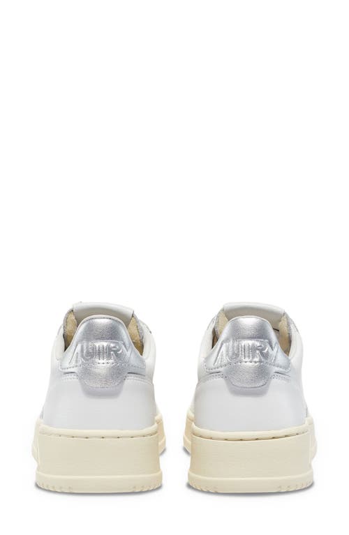 Shop Autry Medalist Low Sneaker In White/silver