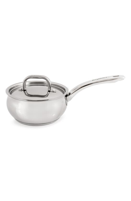 Berghoff Belly 1.5qt. Sauce Pan With Lid In Silver