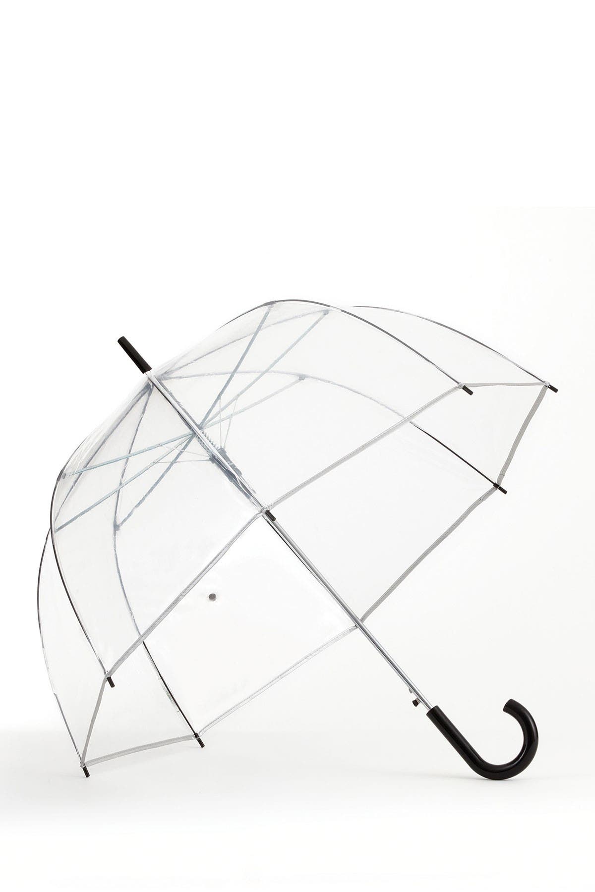 Shedrain Automatic Open Clear Bubble Stick Umbrella In Silver