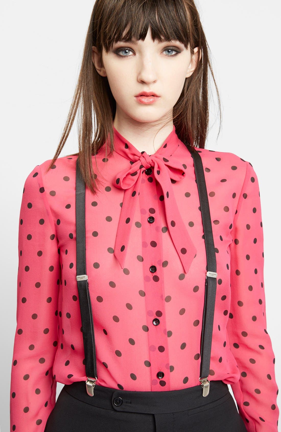 Saint Laurent Silk Suspenders Nordstrom