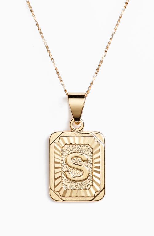 Bracha Initial Pendant Necklace in Gold-S