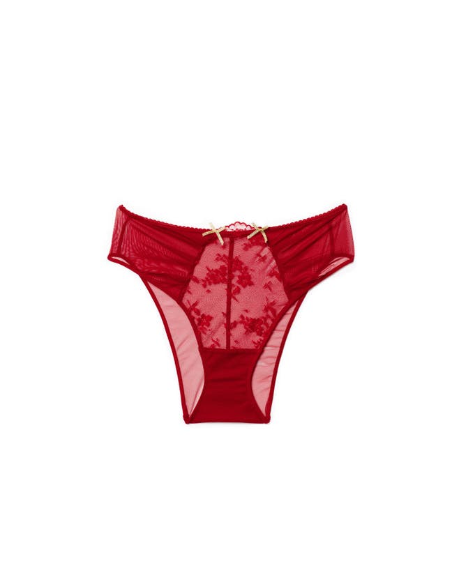 Adore Me Avara High Cut Panties In Dark Red
