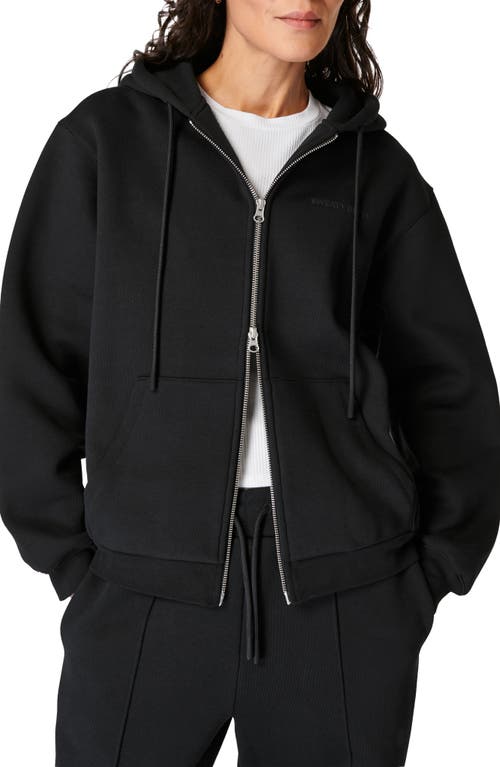 Sweaty Betty The Elevated Front Zip Cotton Blend Hoodie at Nordstrom,