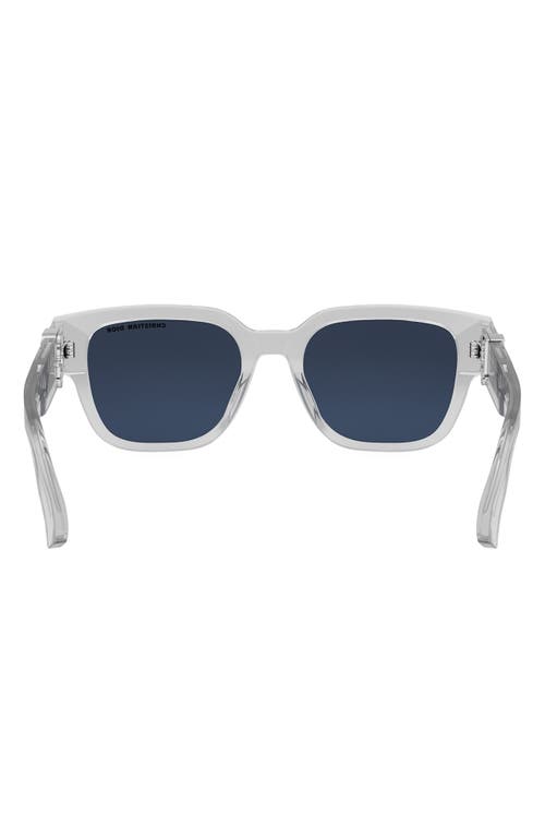 Shop Dior 'oblique S1f 53mm Square Sunglasses In Crystal/other/blue