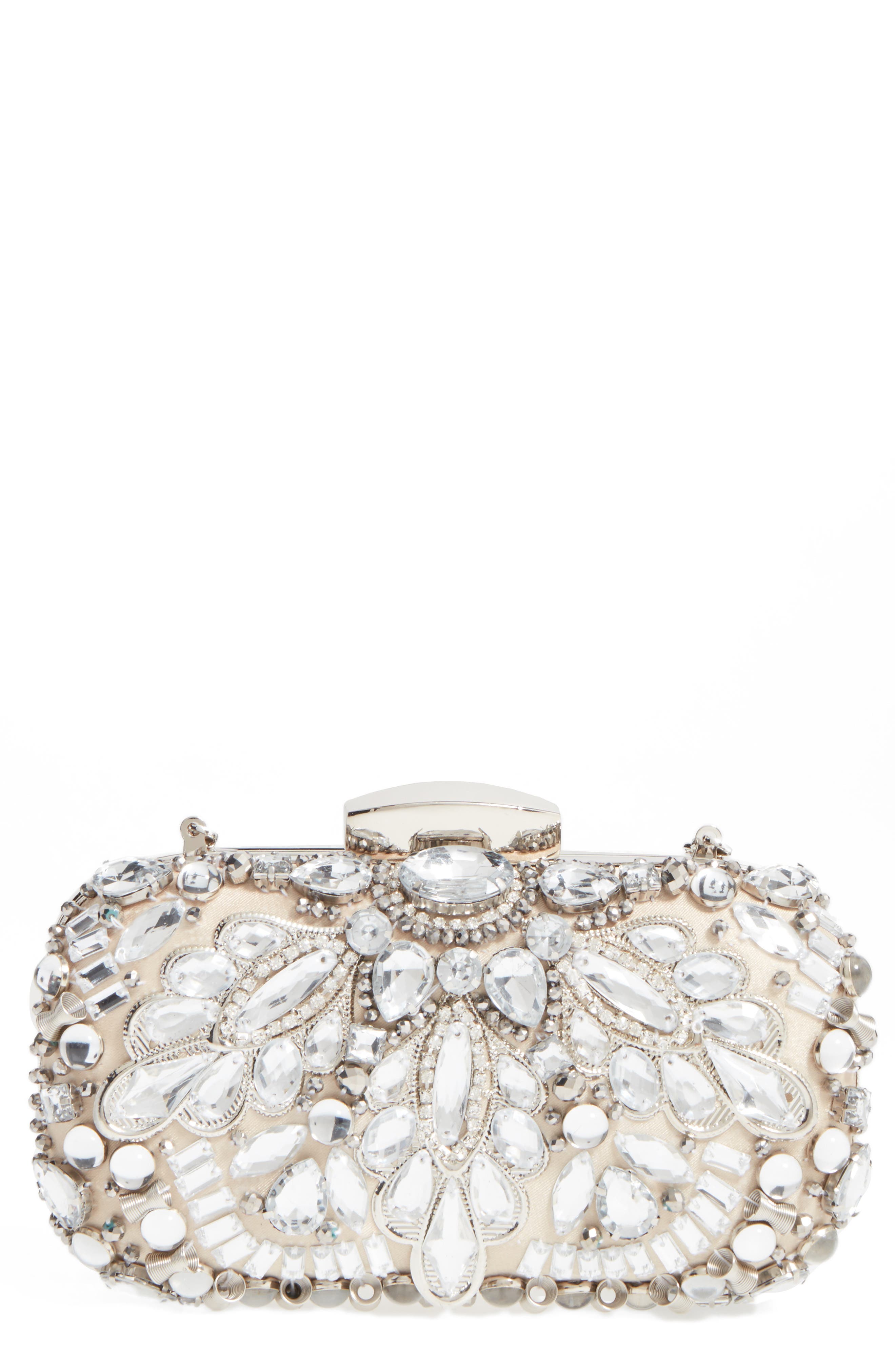 Natasha Couture Crystal Embellished Frame Clutch Nordstrom