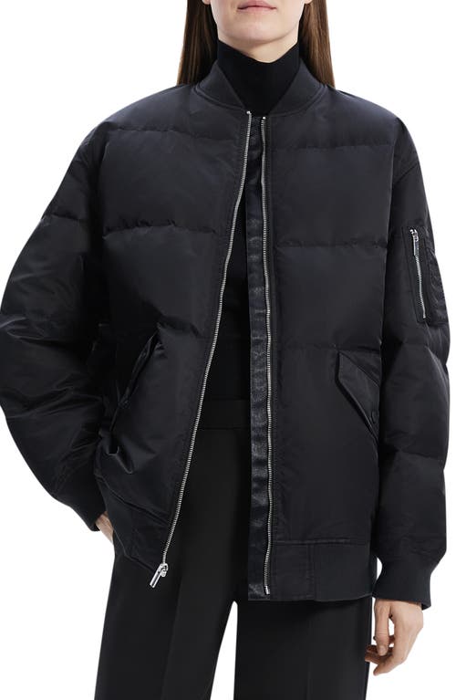 Shop Theory Puffer Flight Jacket In Black - 001