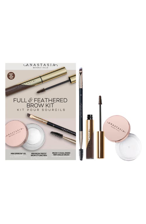 Anastasia Beverly Hills Full & Feathered Brow Kit in Dark Brown at Nordstrom