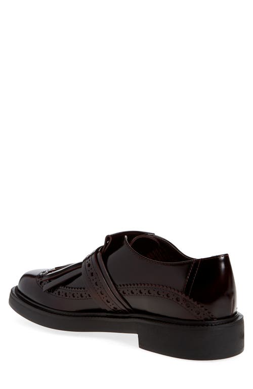 Shop Tod's Kiltie Fringe Loafer In Mosto