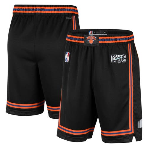 Men's Nike Black New York Knicks 2021/22 City Edition Swingman Shorts
