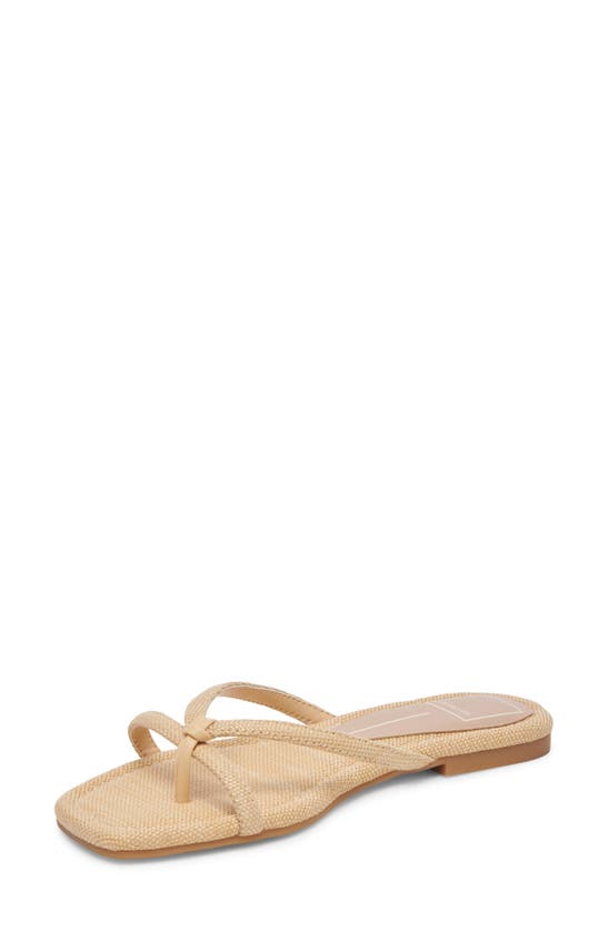 Shop Dolce Vita Lucca Flip Flop In Natural Raffia