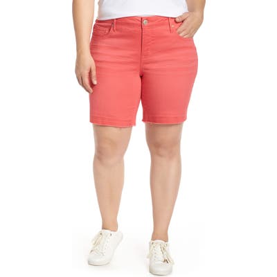 Plus Size Seven7 Weekend Bermuda Shorts, Coral