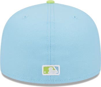 Men's New Era Cream/Light Blue Los Angeles Dodgers Spring Color Two-Tone  59FIFTY Fitted Hat 