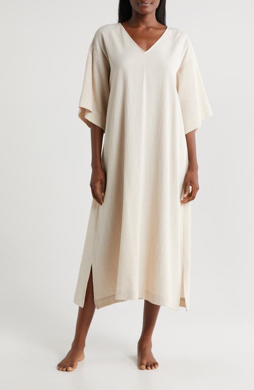 Onsen Cotton Nightgown in Sand Dune