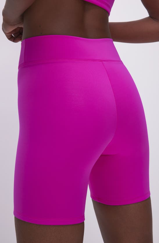 Shop Good American Good Compression Swim Shorts In Fuchsia Pink001