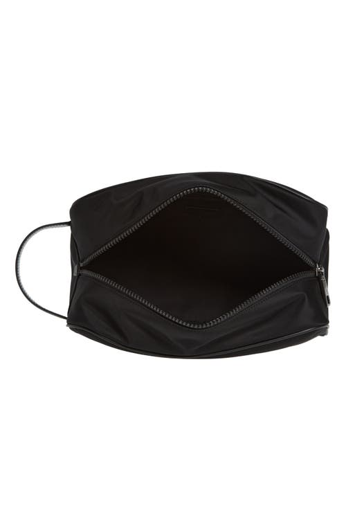 Dolce & Gabbana Nylon Toiletry Bag With Rubberized Logo In Black/black
