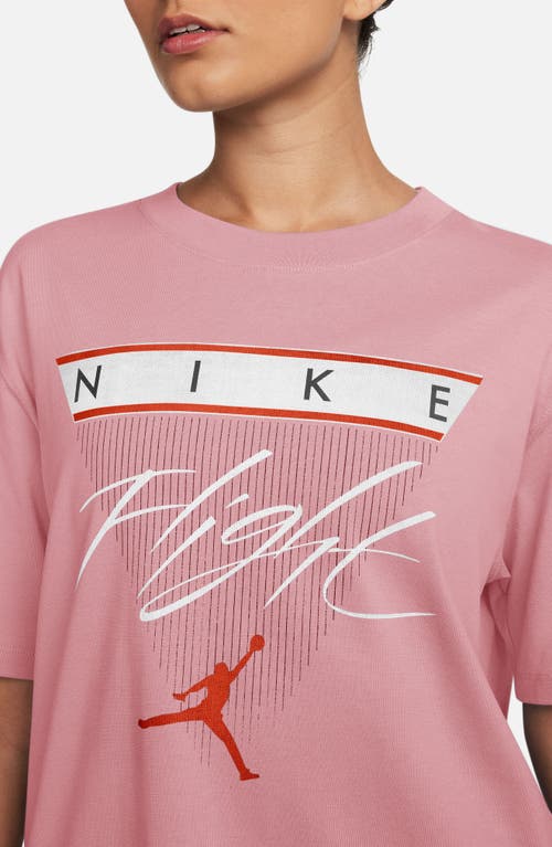 Shop Jordan Flight Heritage Graphic T-shirt In Pink Glaze/cosmic Clay