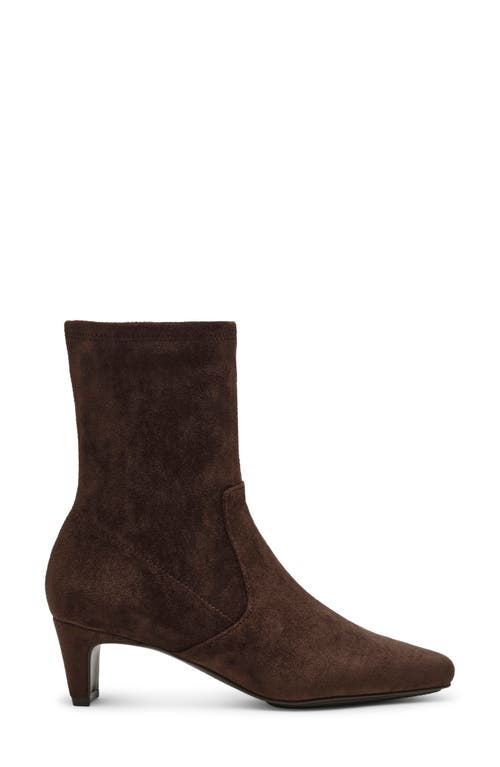 Shop Anne Klein Iga Sock Bootie In Chocolate