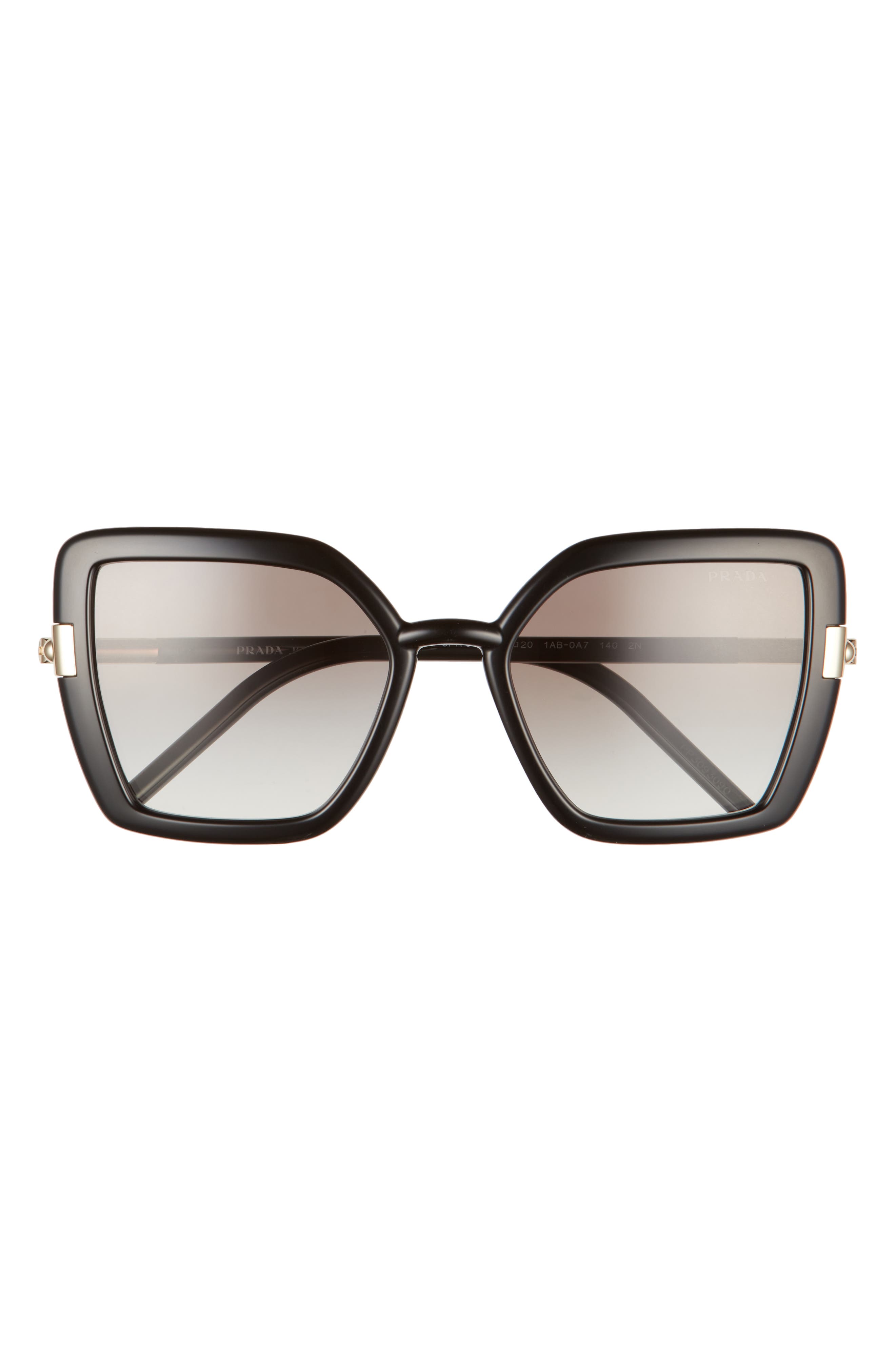 Prada 54mm Gradient Butterfly Sunglasses in Black/Grey Gradient at Nordstrom