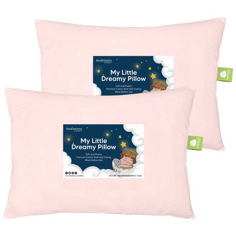 Shop Keababies 2-pack Toddler Pillows In Mist Pink