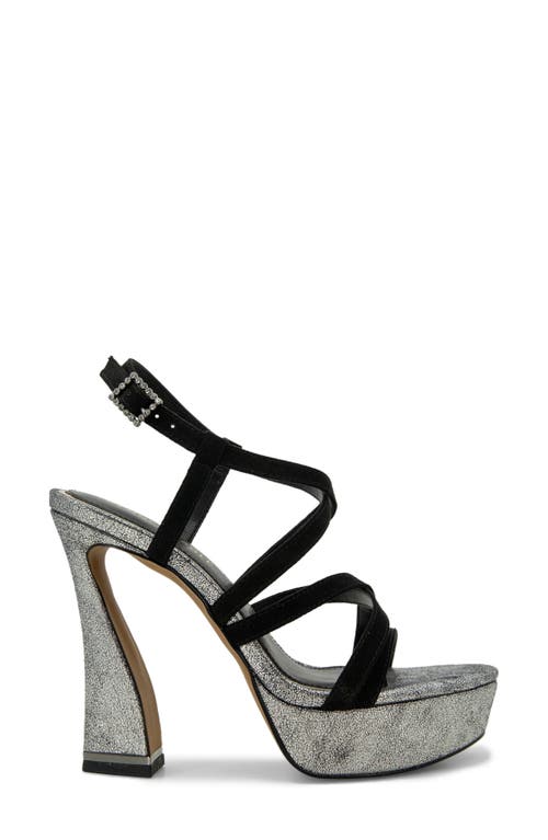 Kenneth Cole New York Allen Platform Sandal In Black/pewter