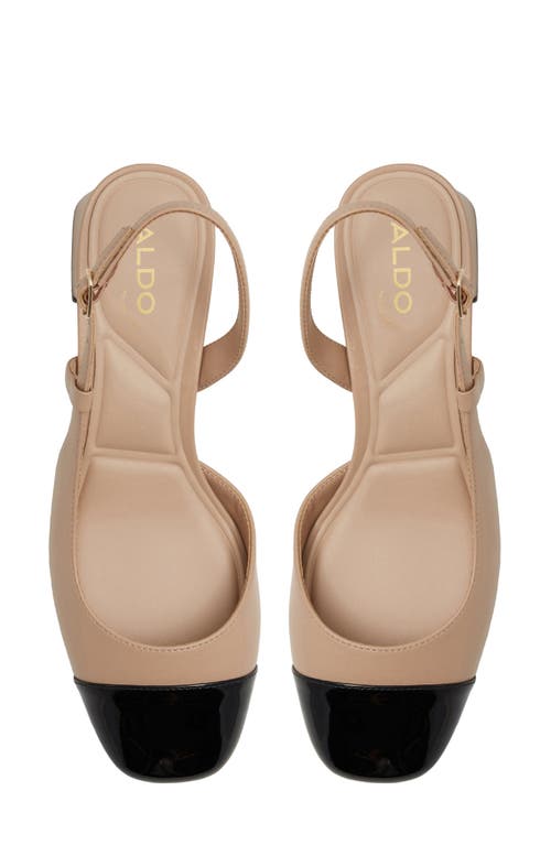 Aldo Womens Block Heel Man Made Ankle Strap In Beige