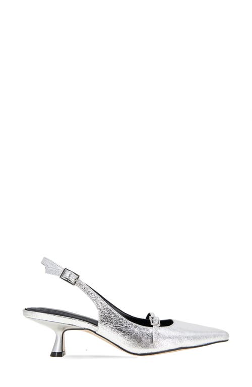 Bcbgeneration Gn246640 Womens Adjustable Manmade Slingback Heels In Silver