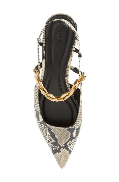 OPEN EDIT OPEN EDIT OLYMPIA SNAKESKIN EMBOSSED SLINGBACK FLAT