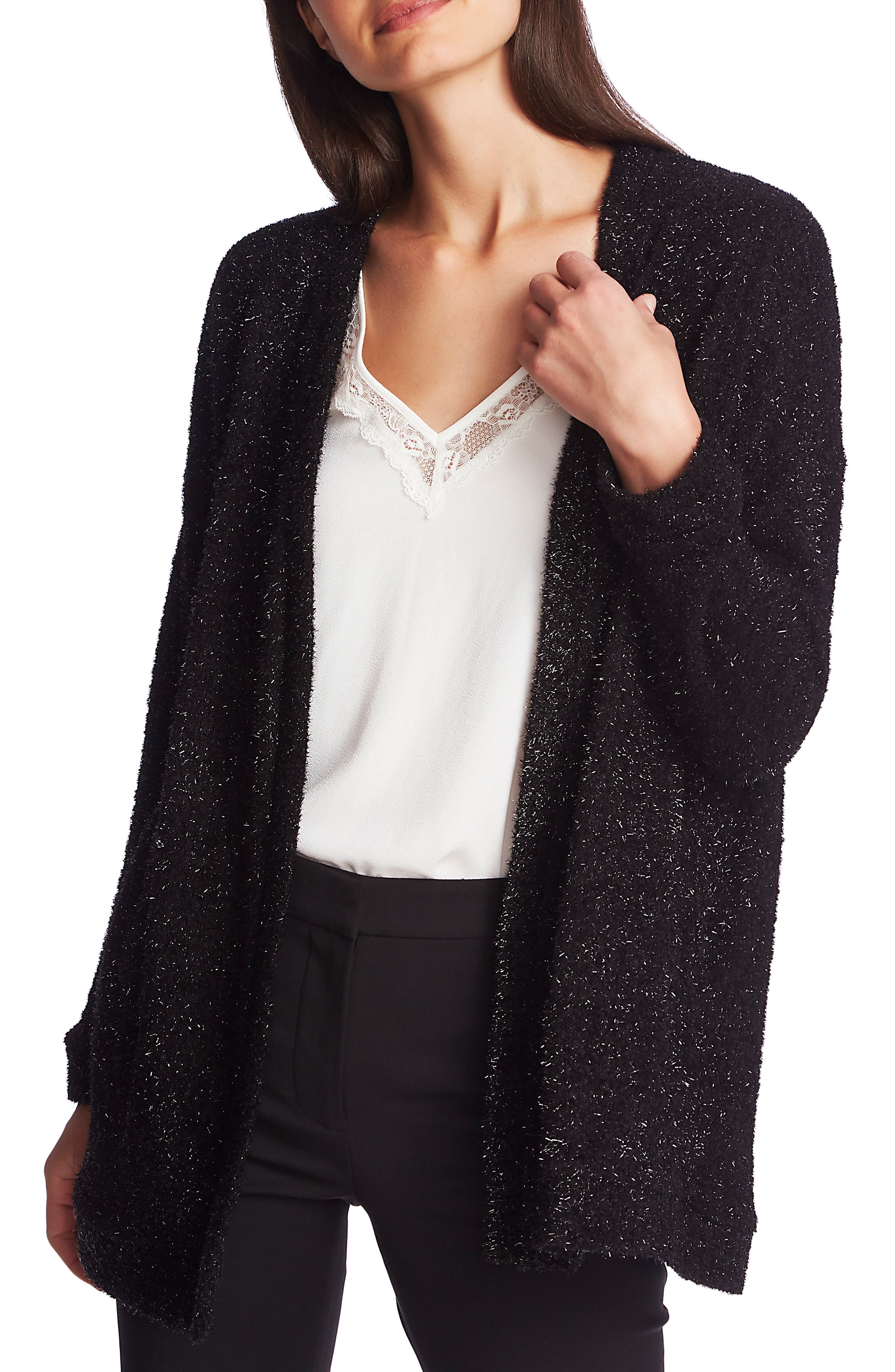 fuzzy eyelash cardigan