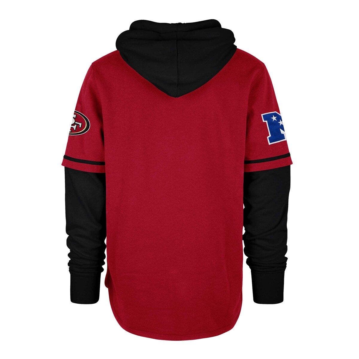 '47 Men's '47 Scarlet San Francisco 49ers Shortstop Pullover Hoodie