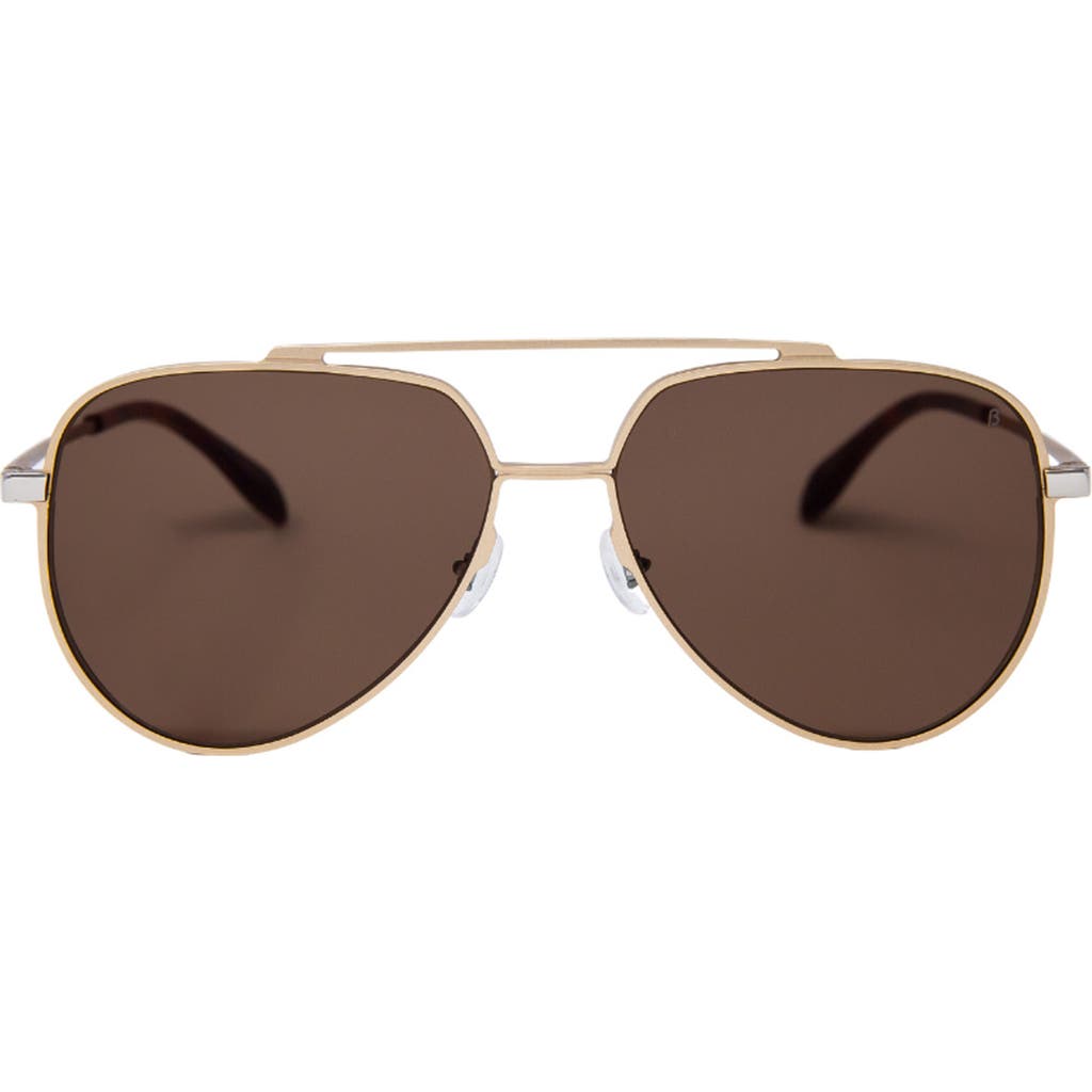 Mita Sustainable Eyewear Vizcaya 58mm Aviator Sunglasses In Brown