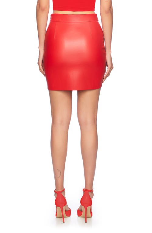 SUSANA MONACO SUSANA MONACO FAUX LEATHER MINISKIRT 