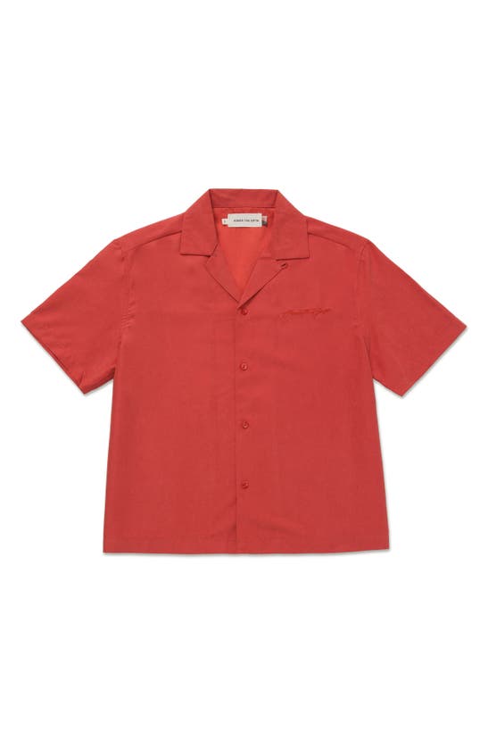 Shop Honor The Gift Peached Camp Shirt In Brick