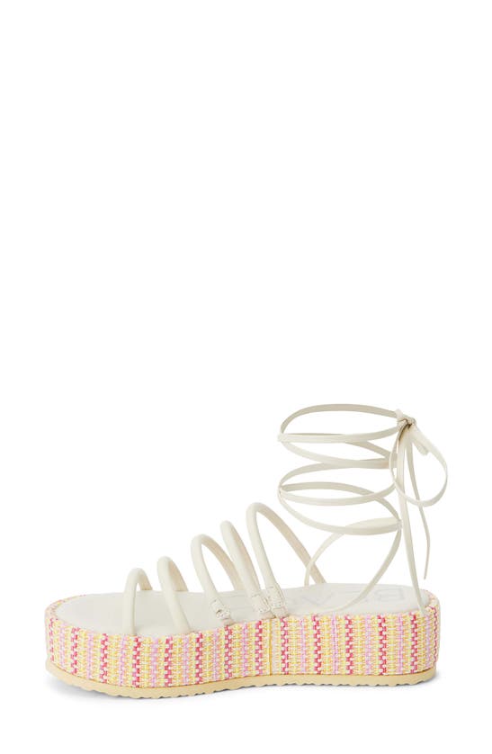 Shop Beach By Matisse Eli Ankle Tie Platform Sandal In Ivory