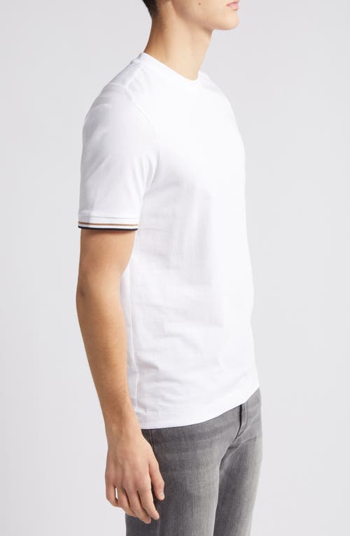 Shop Hugo Boss Boss Thompson Cotton T-shirt In White