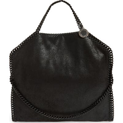 Stella Mccartney Falabella Shaggy Deer Faux Leather Tote - Black