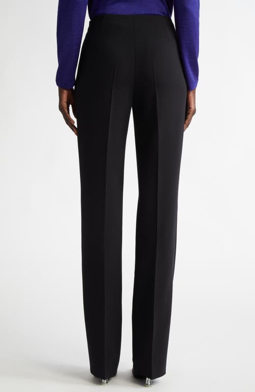 Shop Akris Carole Stretch Wool Double Face Pants In 009 Black