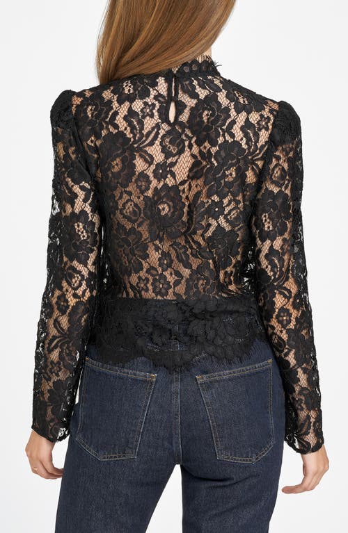 Shop Wayf Nell Lace Top In Black