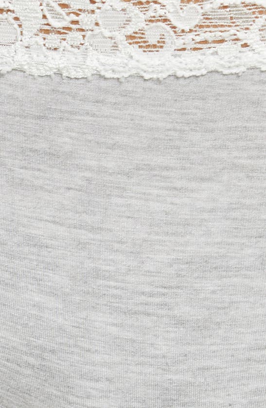 Fleur't Iconic High Waist Boyshorts In Heather Grey/hampton Blue