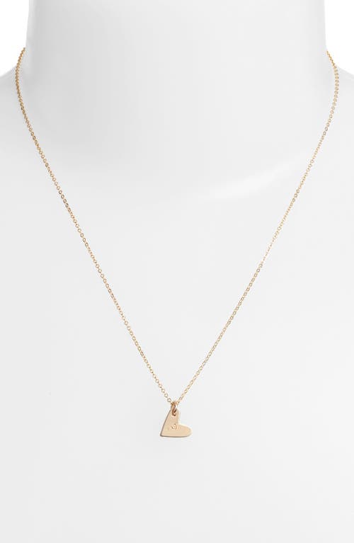 Nashelle 14k-gold Fill Initial Mini Heart Pendant Necklace In Gold/p