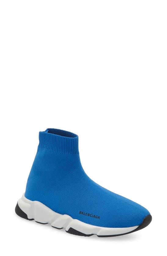 Balenciaga Light Blue Sneakers For Kids With Logo