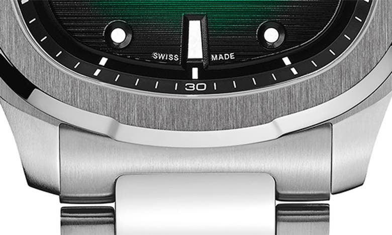 Mido Men's Swiss Automatic Multifort Stainless Steel Bracelet Watch 41mm In Green