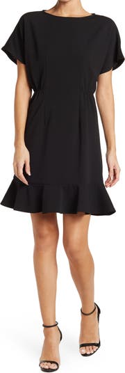 Donna Morgan Ruffle Hem Short Sleeve Dress | Nordstromrack