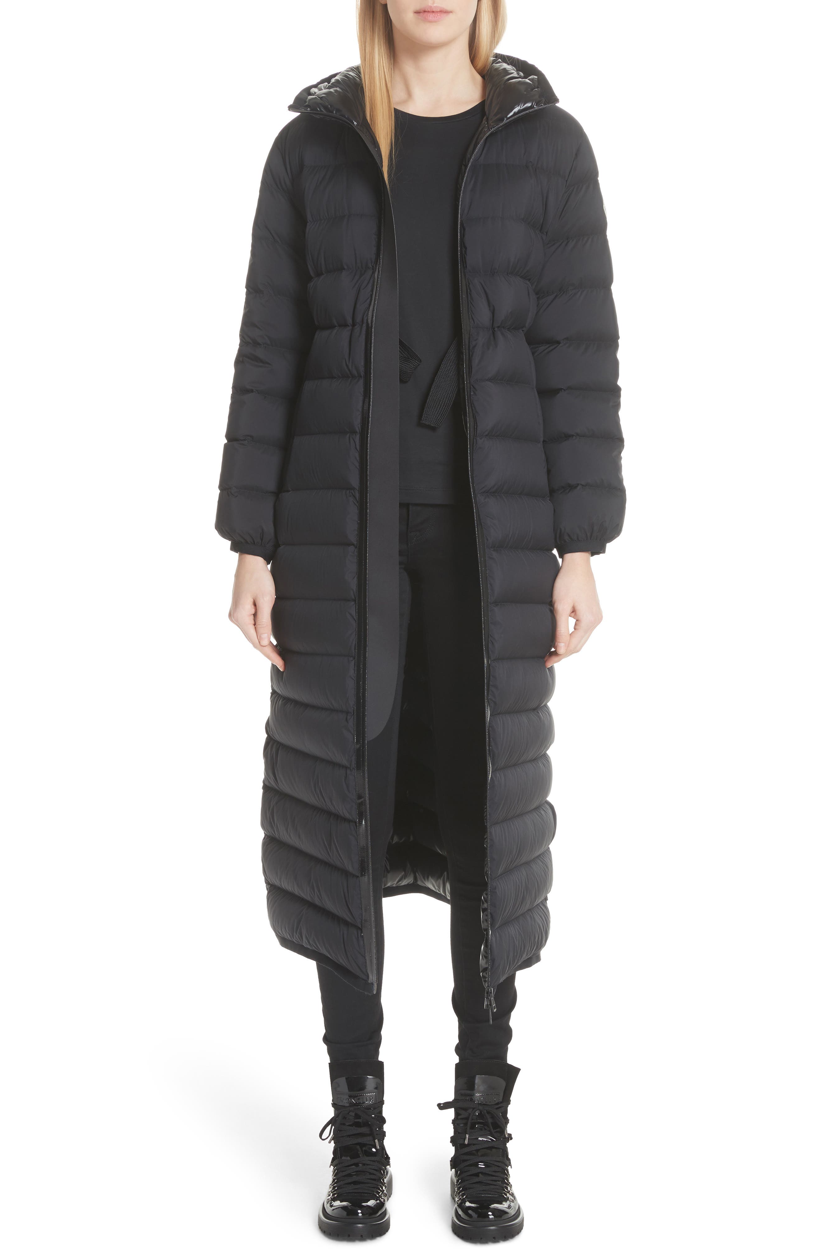 Moncler Grue Long Quilted Down Coat 