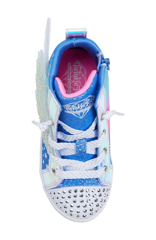 Shop Skechers Kids' Twi-lites 2.0 Light Up High Top Sneaker In Blue/multi