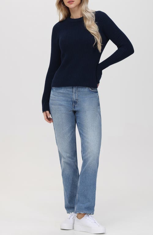 Shop 525 Jane Cotton Sweater In Dark Blue