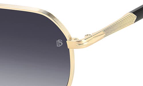 David Beckham Eyewear 59mm Aviator Sunglasses In Gold Black