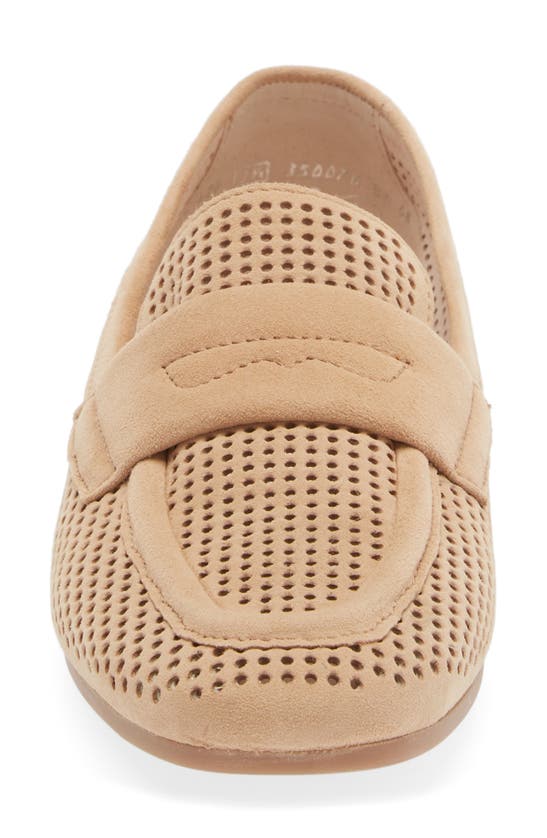 Gabor Perforated Loafer In Beige