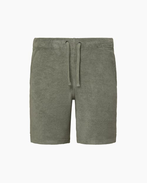 Onia Terry Pull On 7 Shorts In Sage